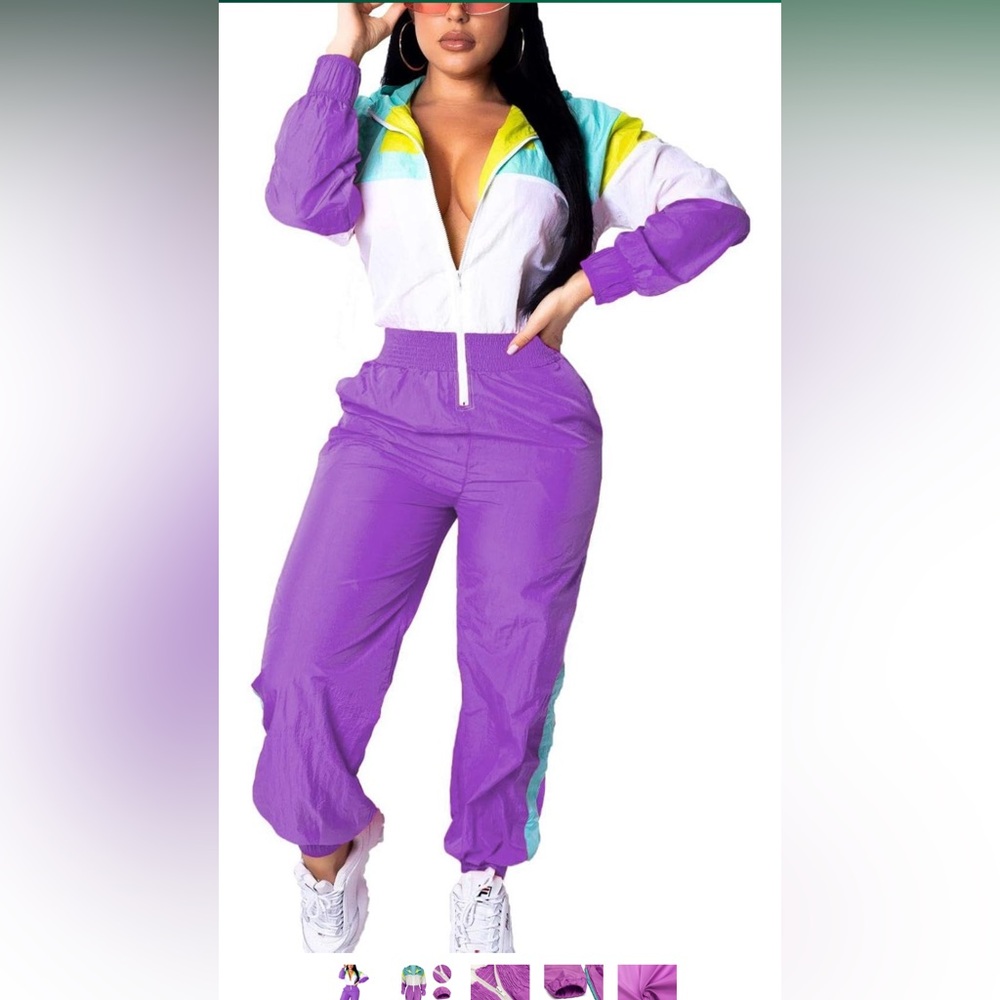 Women’s one piece jumpsuit/tracksuit.